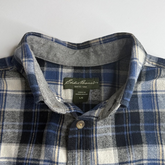 EDDIE BAUER Flannel Plaid Button Down Shirt - Picture 2 of 6